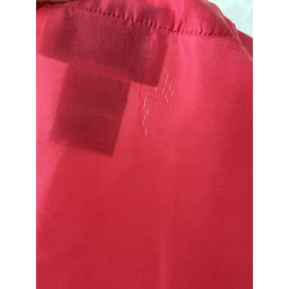 Silk Exchange Blouse Size S Hot Pink Short Sleeve Button-down Pockets 100% Silk - Picture 6 of 8